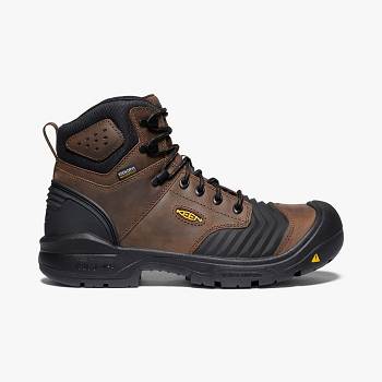 KEEN Férfi Portland 6" Waterproof (Carbon-Fiber Toe) Munkavédelmi Bakancs Barna